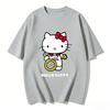 2026 Summer Hello Kitty Cartoon Printed Short Sleeve Pure Cotton Tshirt Womens Tees Parentchild Outfit Classic Fashion Tops