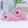 Adorable Strawberry Bear Plush Toy Keychain Cute Small Bear Soft Stuffed Animal