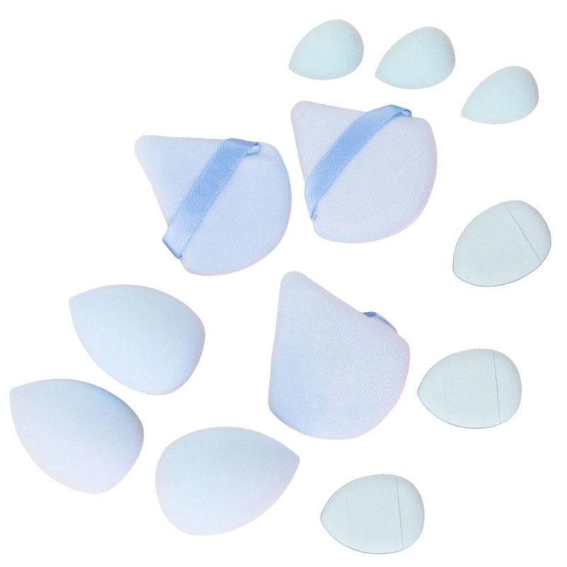 12-Piece All-Purpose Makeup Sponge Set, Made of 3 Loose Powder Puffs, 3 Mini Air Cushion Puffs, 3 Beauty Eggs and 3 Mini Beauty