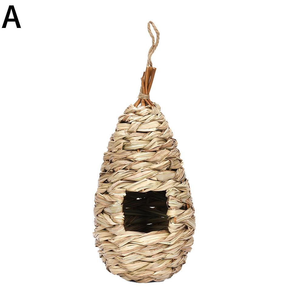 Birds Nest Bird Cage Natural Grass Egg Cage Bird House Pet Weaved Outdoor Parrot Nest Houses Ha I5M8