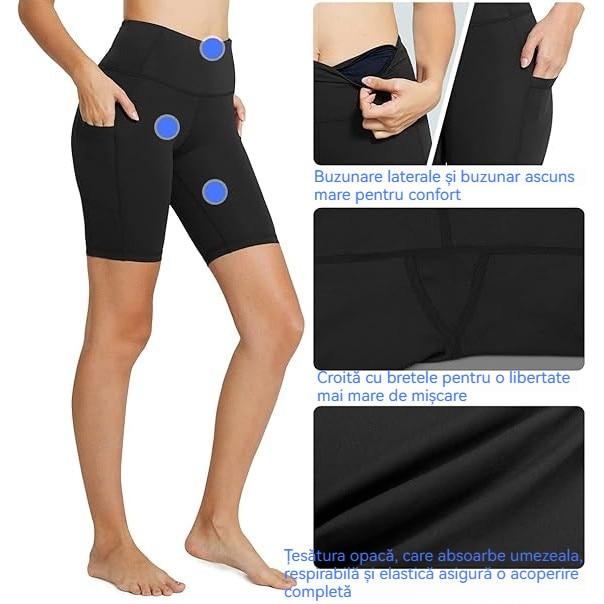  2 Pack Women Fitness Shorts, Push-Up Perfect, Butt Lifting, Yoga Pants, Running Shorts, Elastic, Black, M