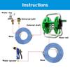New Portable Hoses Reel Garden Wall Mount 10-45M 1/2 Cart Water Pipe Storage Car Washer Pipe Exclude Winding Tool Rack Holder Garden