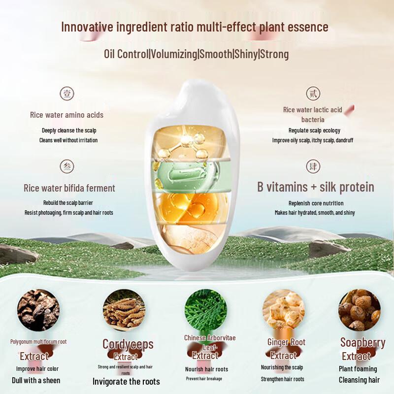 Changfa Xiaozhai Cordyceps & He Shou Wu Rice Water Hair Care Set