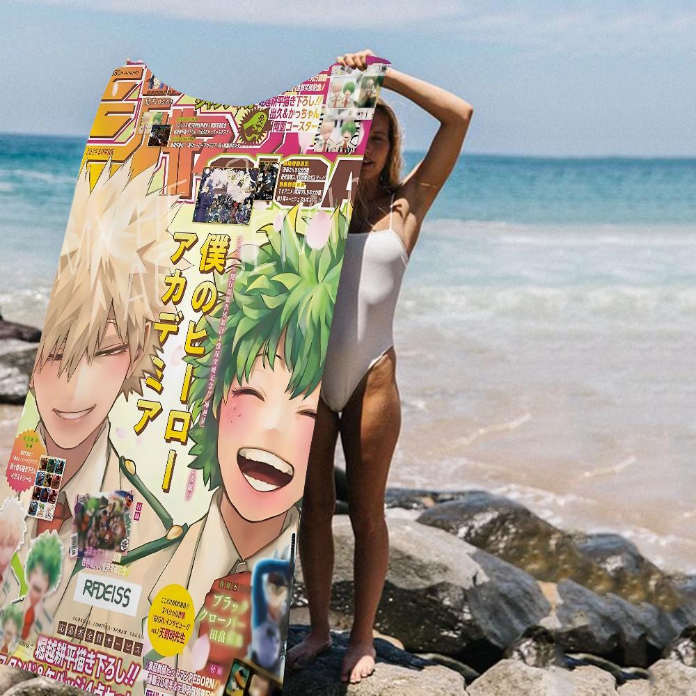 Anime B-Bakugo Katsuki Big Microfiber Beach Towels Quick Dry Towel Sand Beach Towels Pool Towel For Travel Swim Pool Yoga