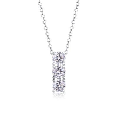 Срібне намисто S925, підвіска з муасаніту, ключичний ланцюжок Доступні срібні прикраси