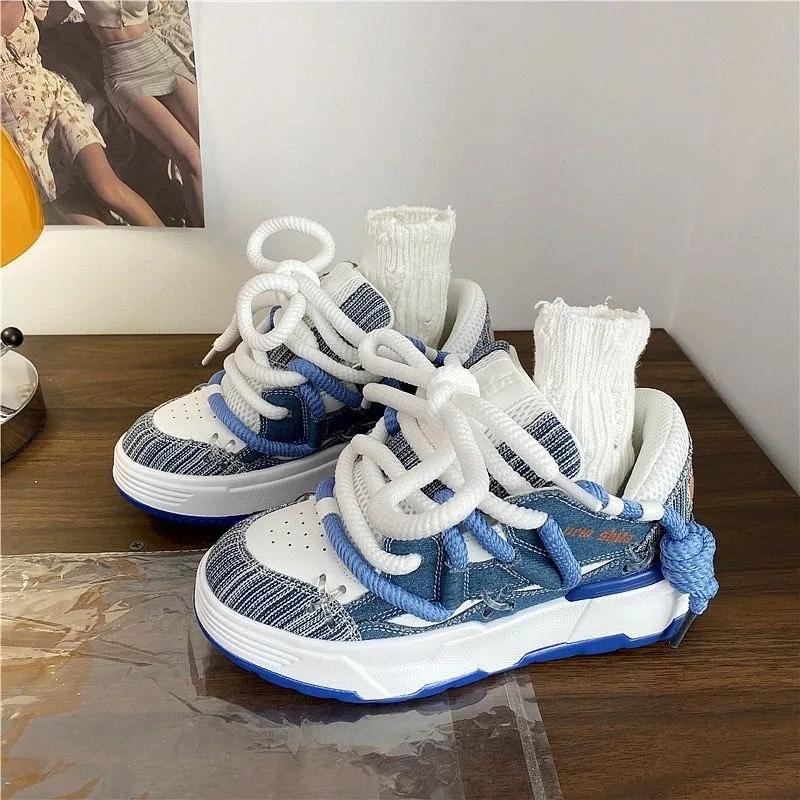 2024 New Candy Color Womens Chunky Sneakers Platform Casual Men Sports Shoes Comfortable Couple Vulcanized Zapatillas