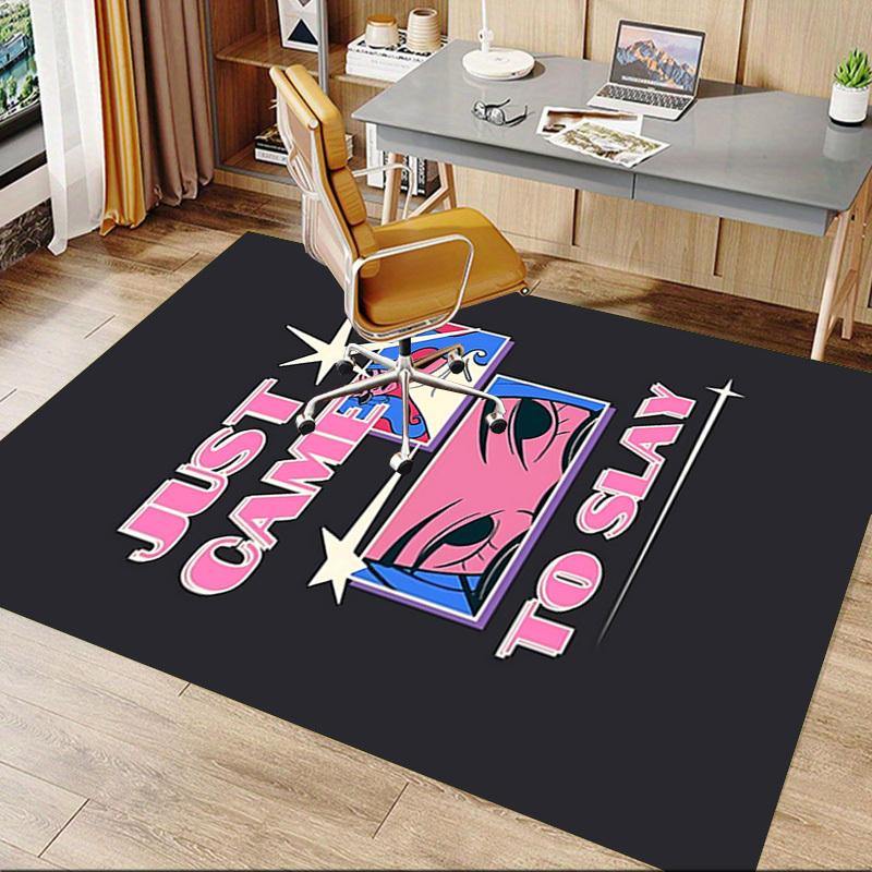 1 Stück JUST SLAY Home Office, Strapazierfähige Polyester-Fußmatte mit Einfach zu Reinigender Oberfläche, Bürodekoration, Urbaner Stil, Rutschfeste Rückseite