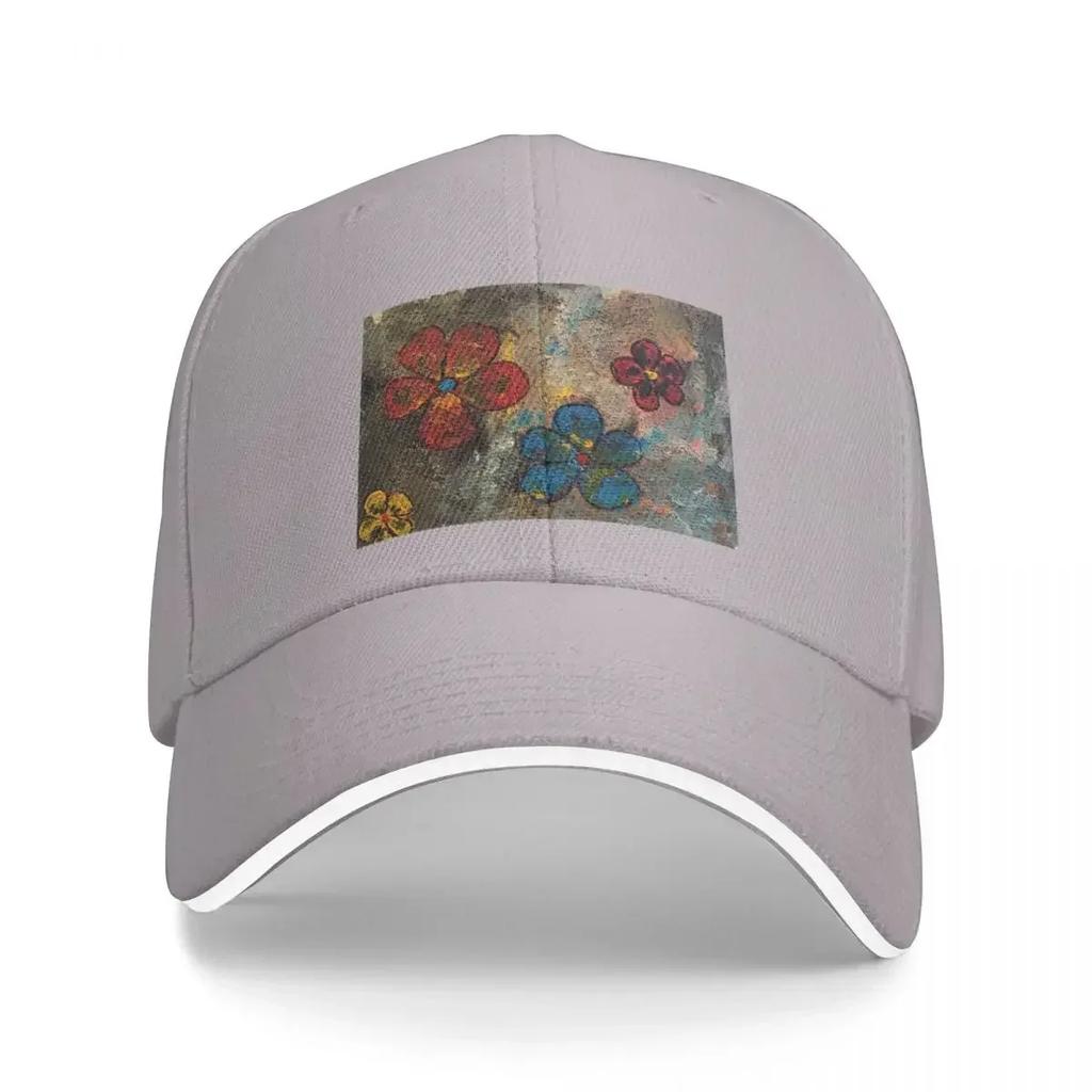four flowers Baseball Cap Big Size Hat hard hat Unisex Womens