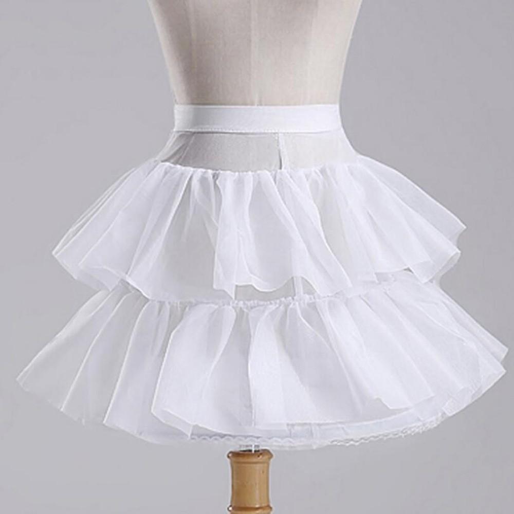 A-Line Kids Girls Cosplay Petticoat Elastic Waist Lolita Underskirt Crinoline Skirt  Flower Girls