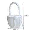22cm Weißer Blumenkorb Seide Hochzeit für Braut Mädchen Kinder Handgehalten Zeremonie Party Dekorationen