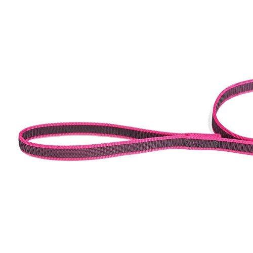 Julius-K9 Color & Gray Super Grip Dog Leash, With Handle, 14mm x 1.2m, Pink/Grey