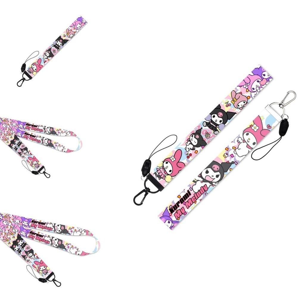 Sanrio Kuromi Character Phone Lanyard Vibrant Colors Soft Material Anime Style!