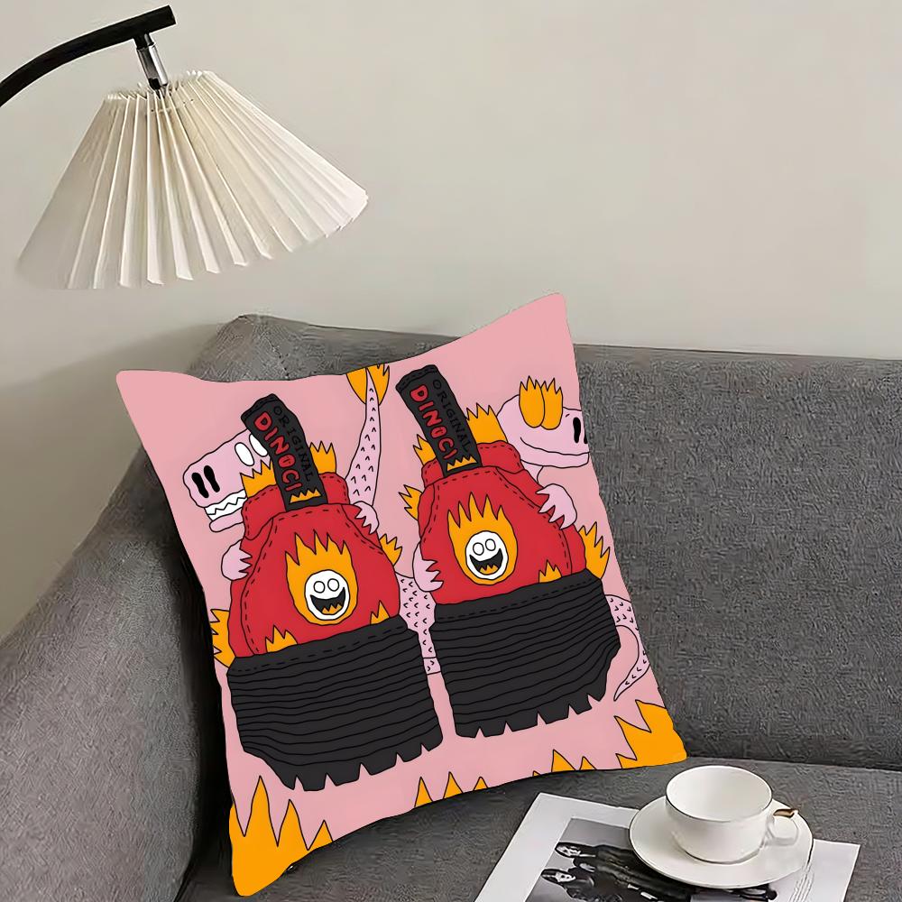 Illustration von allem auf Schuhen Kissenbezug Wendbar Plüsch Kissenbezug – Für Auto, Sofa, Schlafzimmer, perfekt als Geschenk.