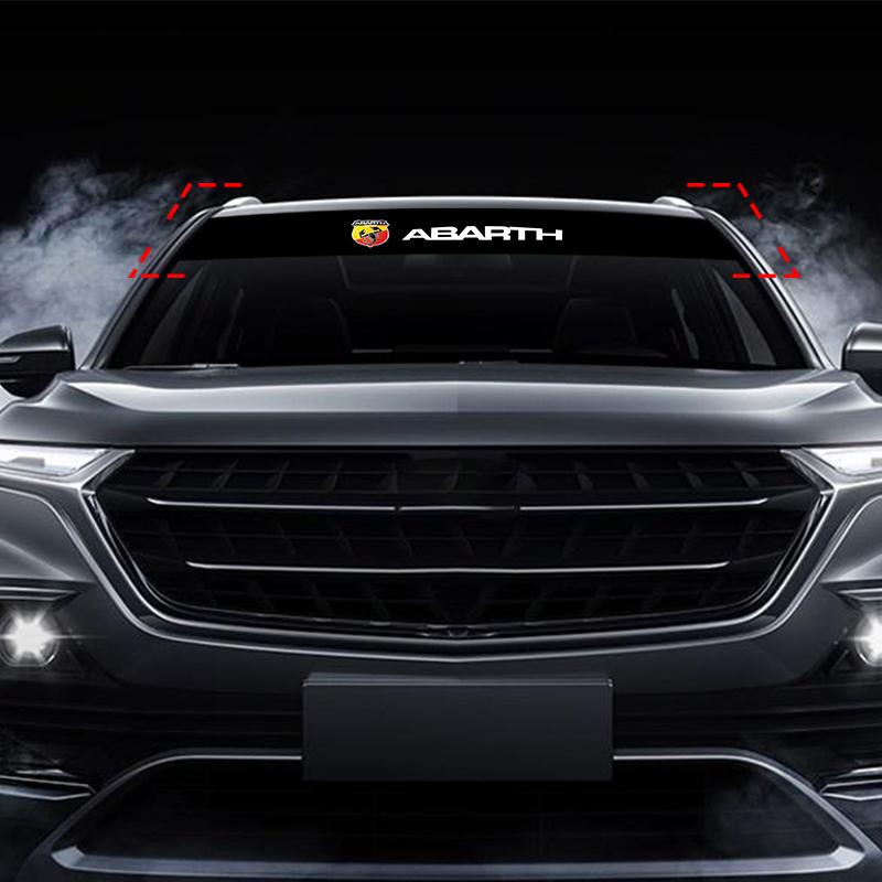 1PCS Car Windshield Sticker Front Window Decorative Decal For Abbas Abarth Punto 124/125/500 Stilo Ducato Car Accessories