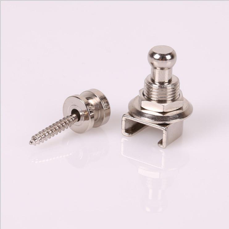 Non-Slip Metal Guitar Strap Lock Button - Anti-Drop Alloy Peg for Electric Guitar Strap
