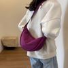 Small Bag Women's Simple All-Match Satchel Shoulder Bag Crossbody Dumpling Bag for Travel