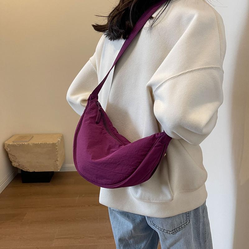 Small Bag Women's Simple All-Match Satchel Shoulder Bag Crossbody Dumpling Bag for Travel