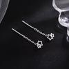 2024 Trendy High-End Sterling Silver Star Threader Earrings for Women