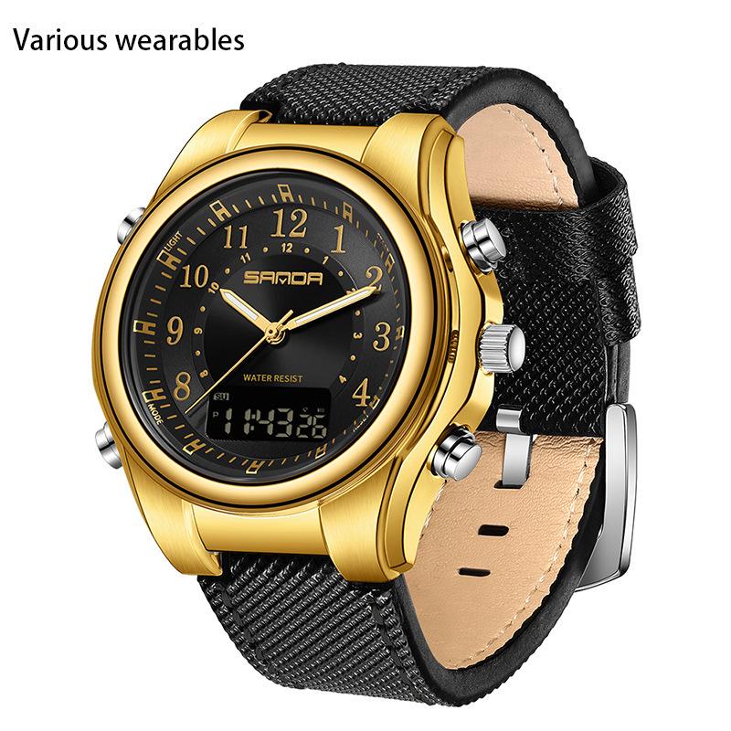 Steel Band Electronic Watch Multifunctional Men's Electronic Watch Waterproof Alarm Clock Watch