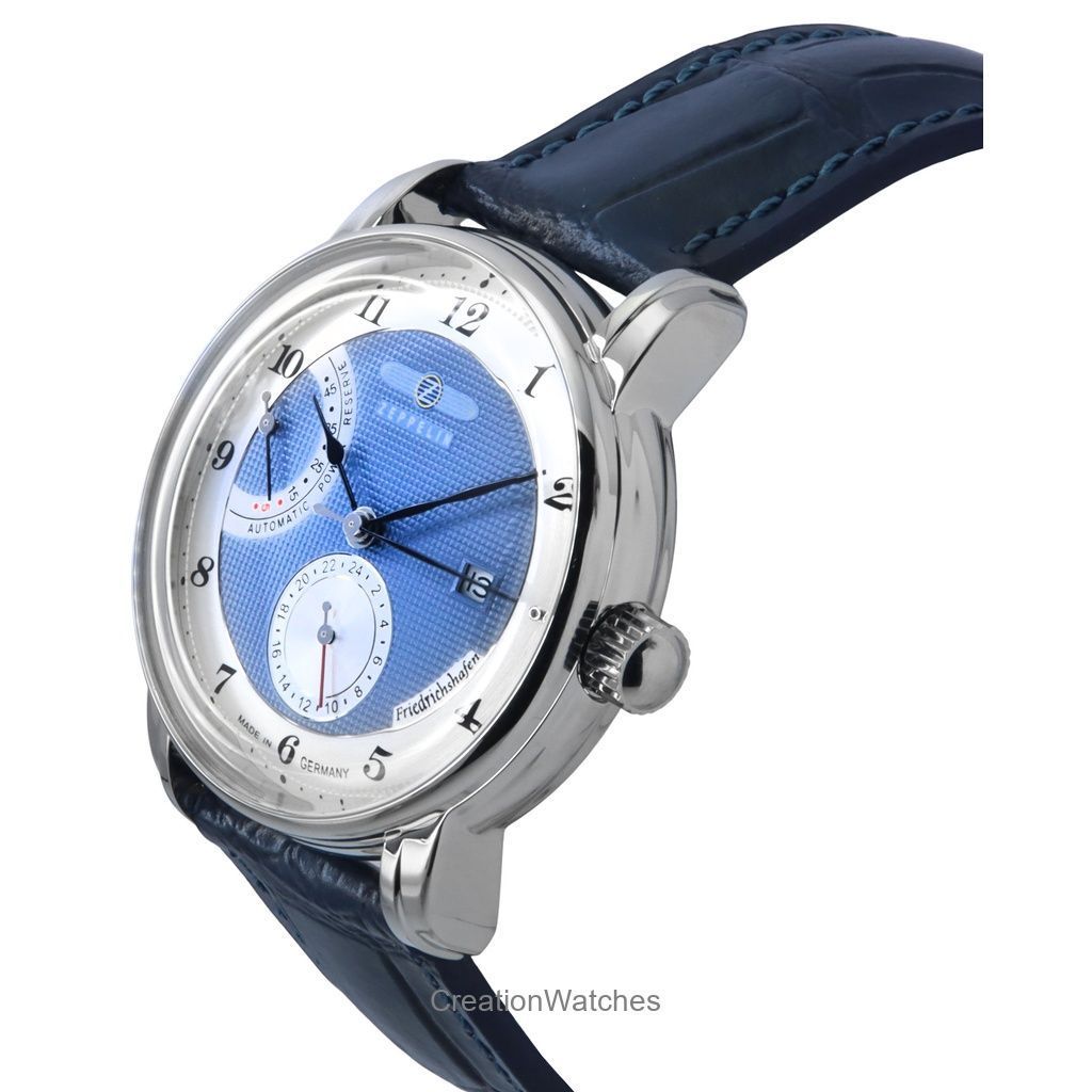 ZEPPELIN Friedrichshafen Leather Strap Blue Dial Automatic 85903 Men's Watch