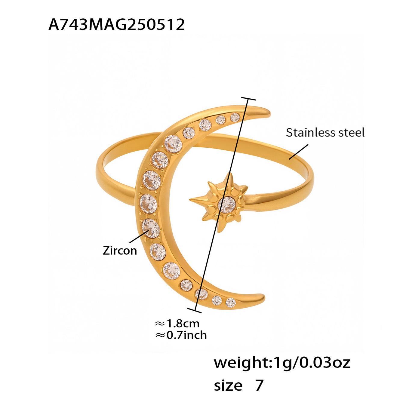 Qiong Yao 5A Zircon Irregular Geometric Ring Set - Elegant  Shiny Jewelry in European  American Styles Size 7