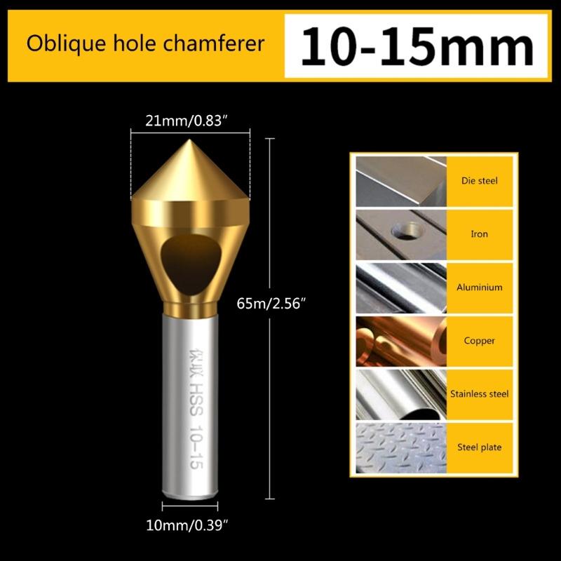 M35 TiAlN Countersunk Head Drill Bit M35 Cobalt Countersunk Deburring Chamfering Drill Bit 2-5/5-10/10-15/15-20mm