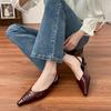 2025 spring new French retro single shoes women's back empty half-drag muller shoes women's bag head sandals women's fashion outer wear