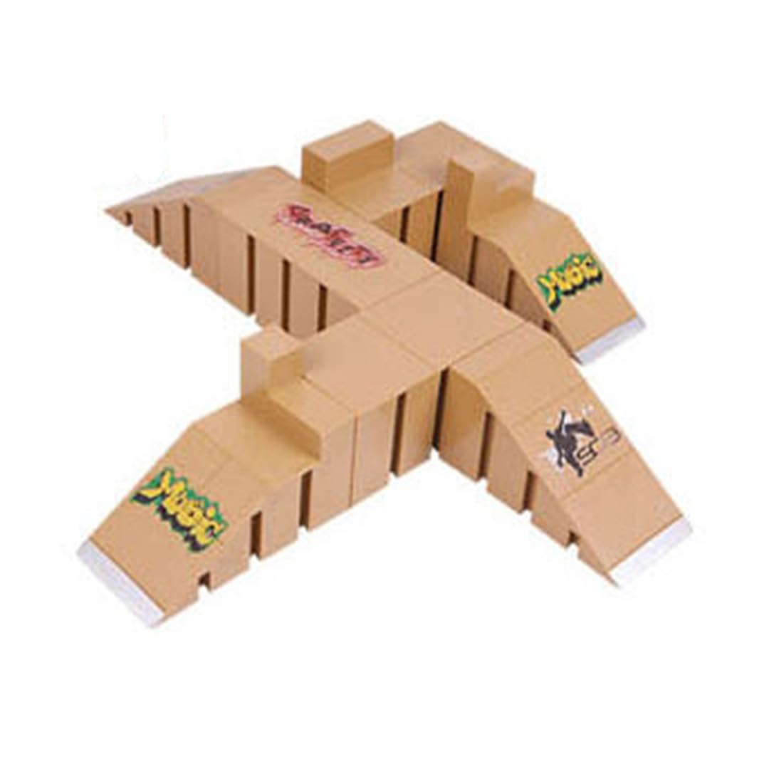 

TOMMYFIELD Finger Skateboard Park Kit Fingerboard Slope Stairs Competition Practice (Large) [Goods]