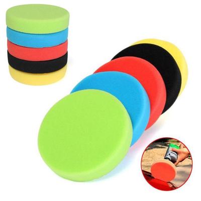 5Pcs 3/4/5/6/7" Practical Flat Auto Polish Kit Polishing Foam Buffing Sponge Car Polisher Pad