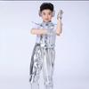 Costume Bambini Robot Spazio Stile Futuro Ragazzi Ragazze Abito da Esibizione Alieno Halloween Spettacolo Teatrale Festa Cosplay Vestiti per Travestirsi