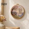 Custom Embroidery Hobby Memorial Kit for Beginners, Pre-Stamped Pattern Starter Needlepoint with Hoop, Threads, Needles Home Decor Gift Set
