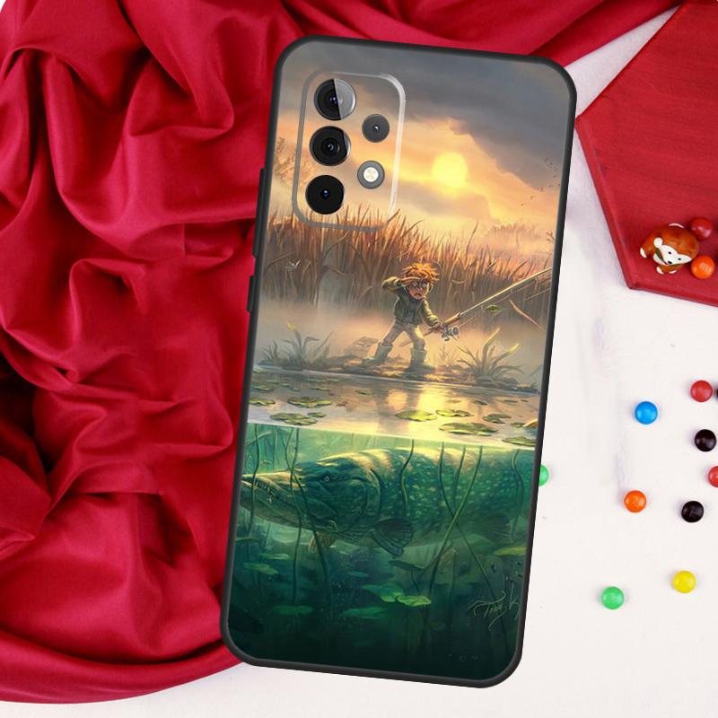 Fishing Gear Fish For Samsung Galaxy A55 A53 A33 A13 A35 A15 A36 A56 A26 A16 A22 A32 A52 A54 A34 A06 A05 Case