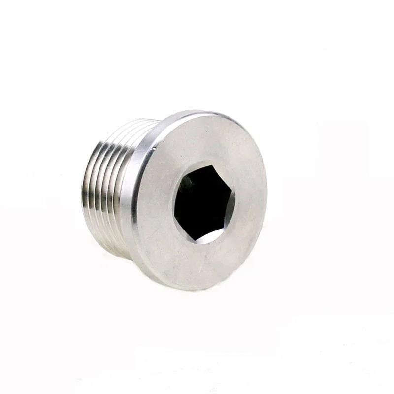 JIAX 1PCS Stainless Steel M18x1.5 Thread Plug O2 Oxygen Sensor Inner Hexagon Bung Connector Auto Part