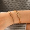 Euro-American Ins Style Micro-pave Bracelet for Women, High-end Zircon Jewelry, Niche Design Titanium Steel Accessories