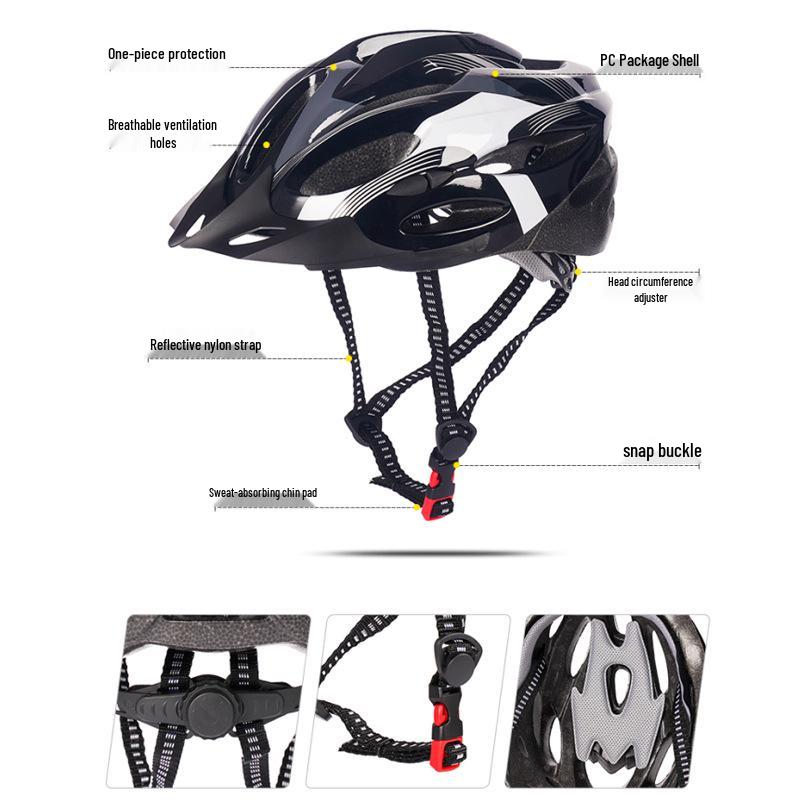 Adult Breathable Bicycle Helmet - Imitation Integrated Molding for Mountain & Road Cycling