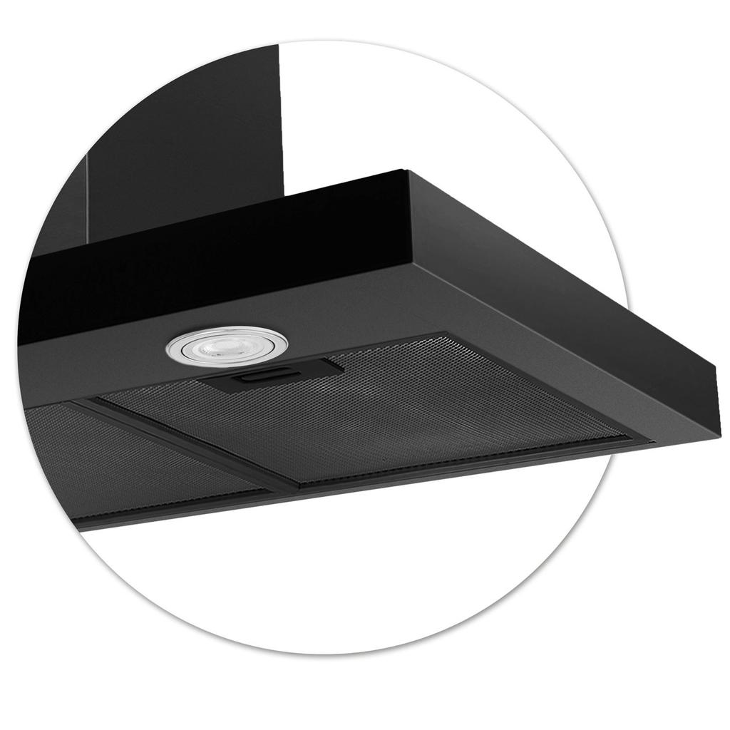 Berdsen Be-90S Black 90 Cm Kitchen Hood