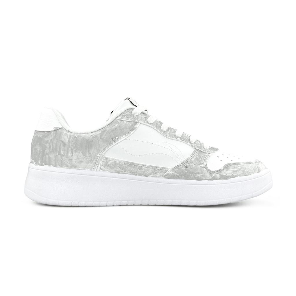Li Ning Floating Boat Cushioning Abrasion Resistant Low Top Skateboard Shoes Unisex White AGCS419-1(Team1556-)