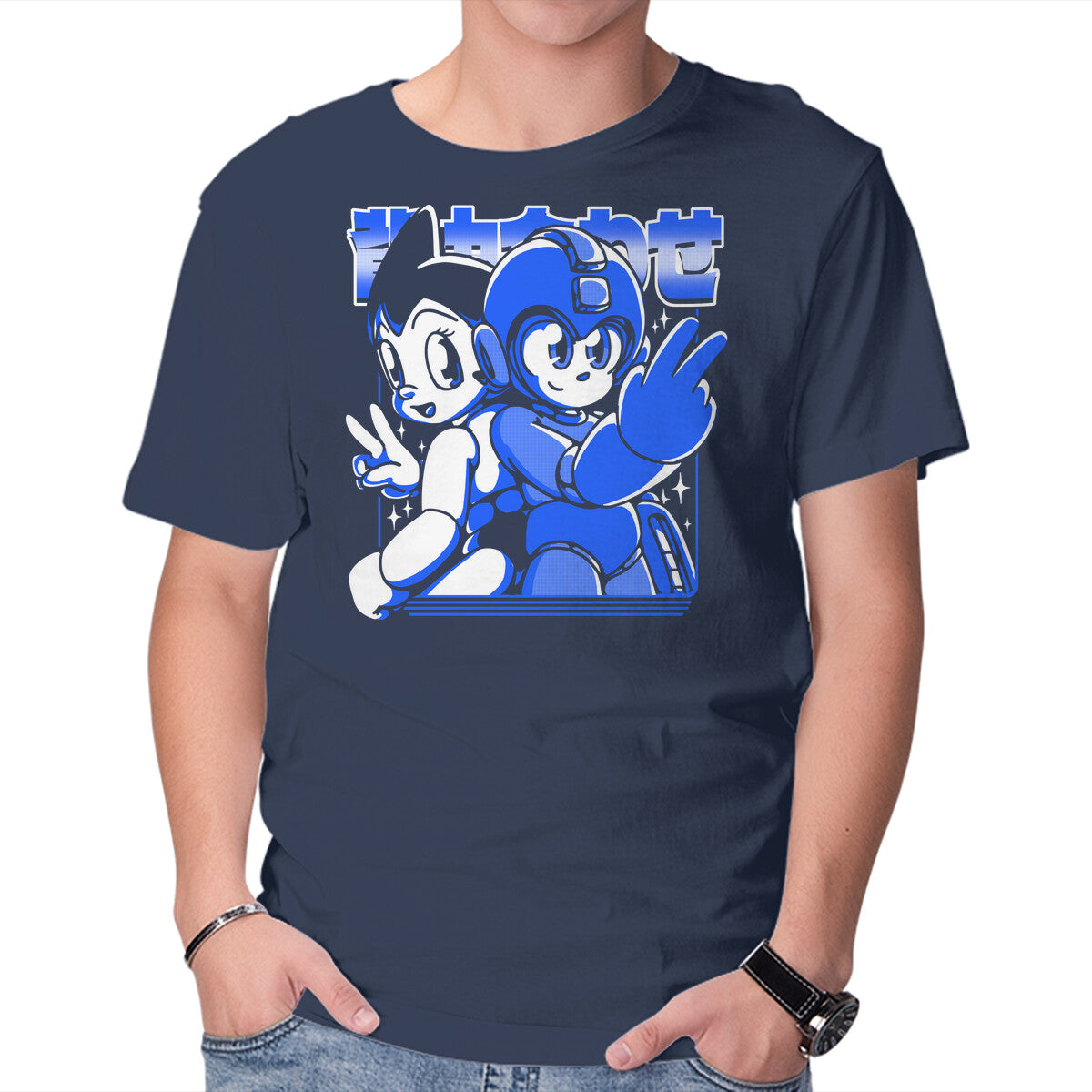 Unisex Crew Neck T-Shirt Back To Back Graphic Short Sleeve Casual Tee M