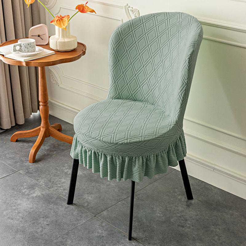 Polar Fleece Chair Cover Backrest Dining Chair Round Chair All Seasons Universal Stretch Chair Skirt Cover for Home Hotel Cafe