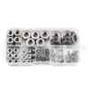 Stainless Steel Flat Washers Assortment, 360 Pieces, 8 Sizes, Kit with Storage Box, Portable for  , Home Repair Workshop, General Use