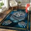 Viking Bear Printing Carpet for Living Room Room Decor Coffee Table Large Area Rug Non Slip Halloween Floor Rugs for Living Room
