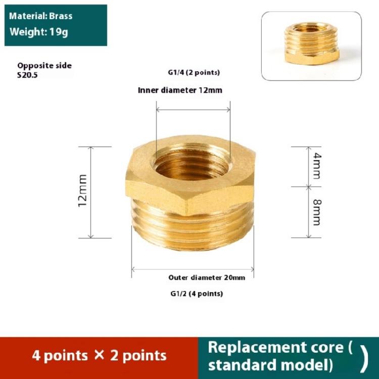 Corrosion Resistant Brass Air System Reducers Direct Diameter Conversion Hexagonal Socket Threaded Pipe Fitting