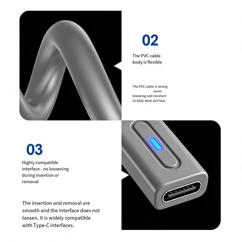 Game Console Power Cord Type C to WiiU Charging Cable 12cm Length Ideal For Continuous Game playing