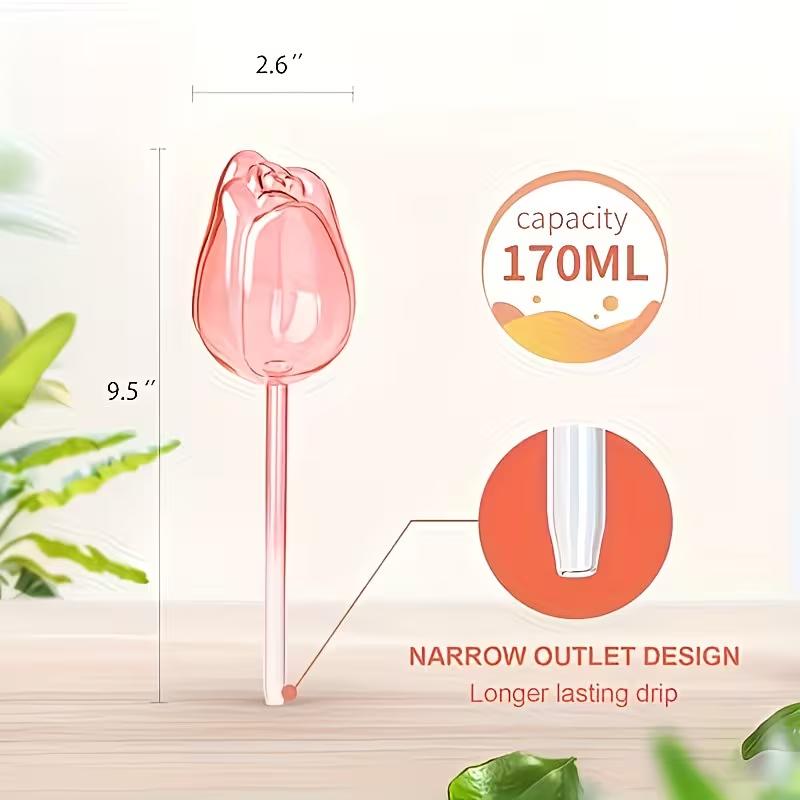 Sfere per l'irrigazione di piante di tulipano rosa per piante in vaso da interno ed esterno Gocciolatori automatici per piante Strumenti automatici per l'irrigazione