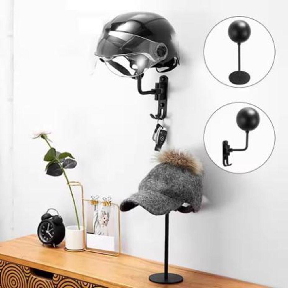 Wall Mounted Motorcycle Helmet Rack Space Aluminum Helmet Display Rack Helmet Holder  Coats