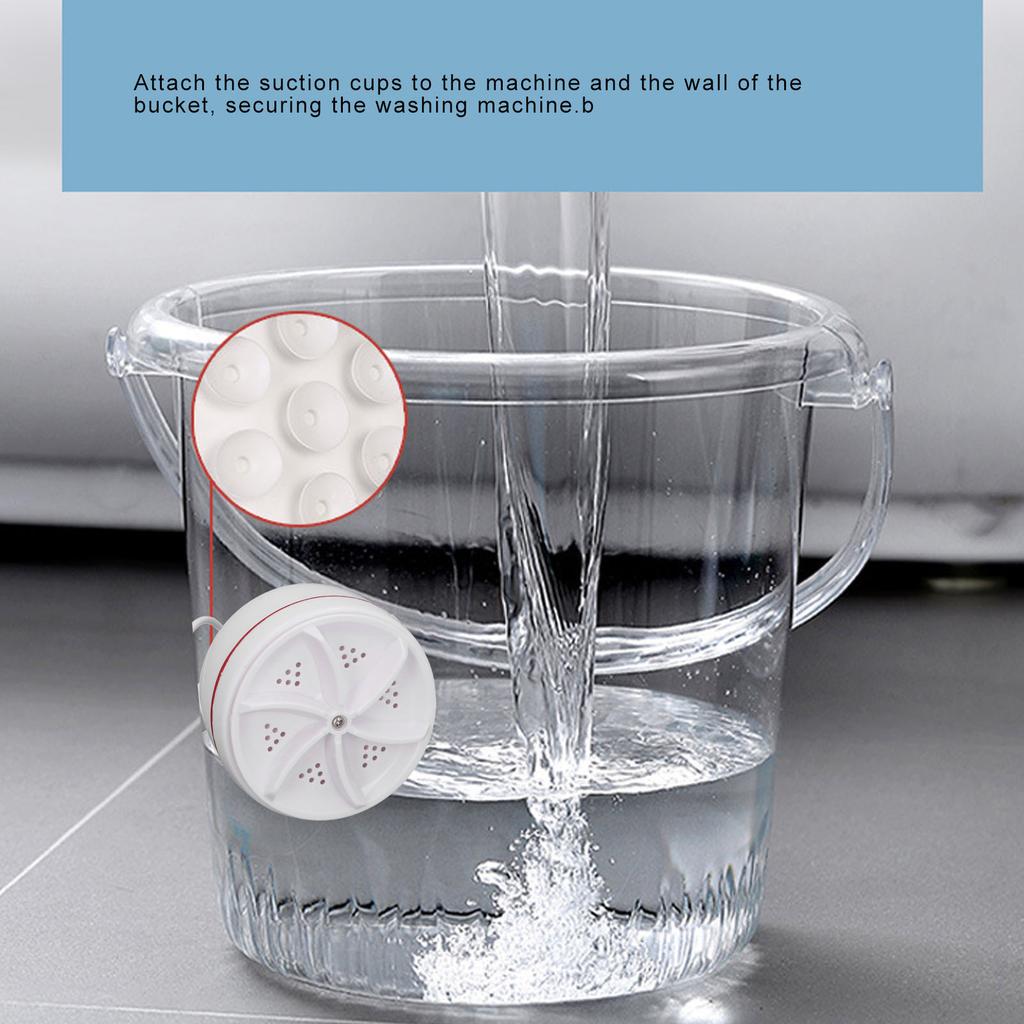 Portable Washing Machine for Sink USB Powered Mini Turbine Washing Machine Turbo Washer with Suction Cups