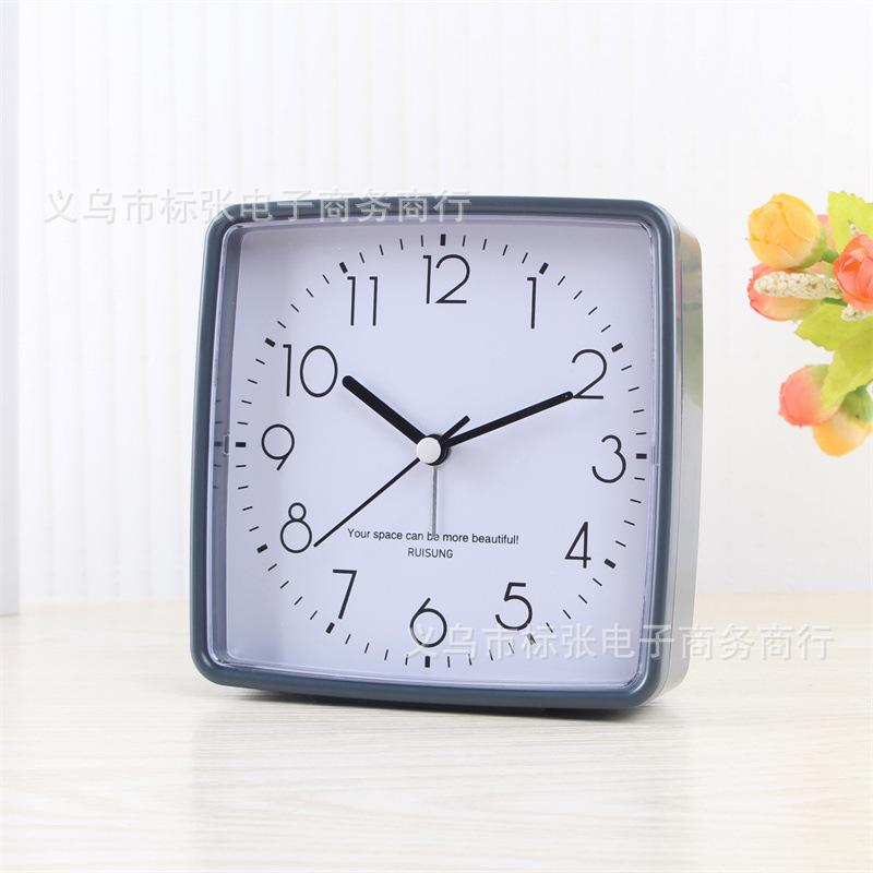 Creative Square Alarm Clock Student Dormitory Clock Simple Children's Bedroom Desktop Clock Super Sound Wake-up Clock