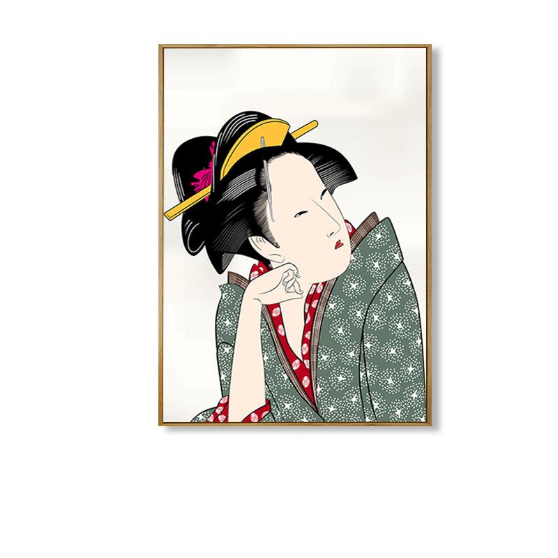 Chinese Style Ukiyo-e Japanese Canvas Painting Japanese Figure Posters Wall Art Restaurant Sushi Restaurant Living Room Decor