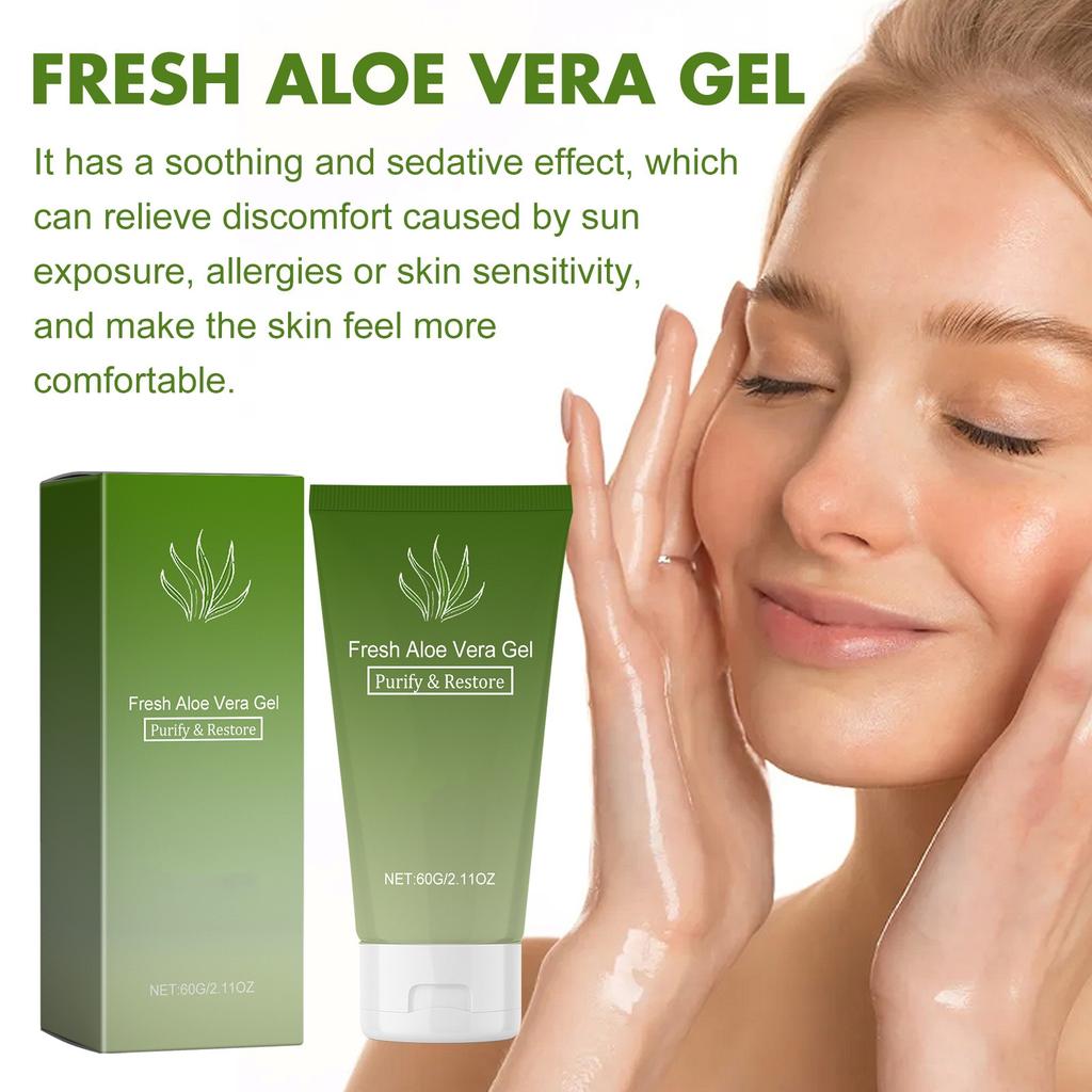 Aloe Veras Gel Hydrating Moisturizing Relief After Sun Care Facial Skin Care Aloe Veras Gel