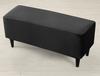 Cover For Double Bench, Footrest Pouf, Velvet, Black